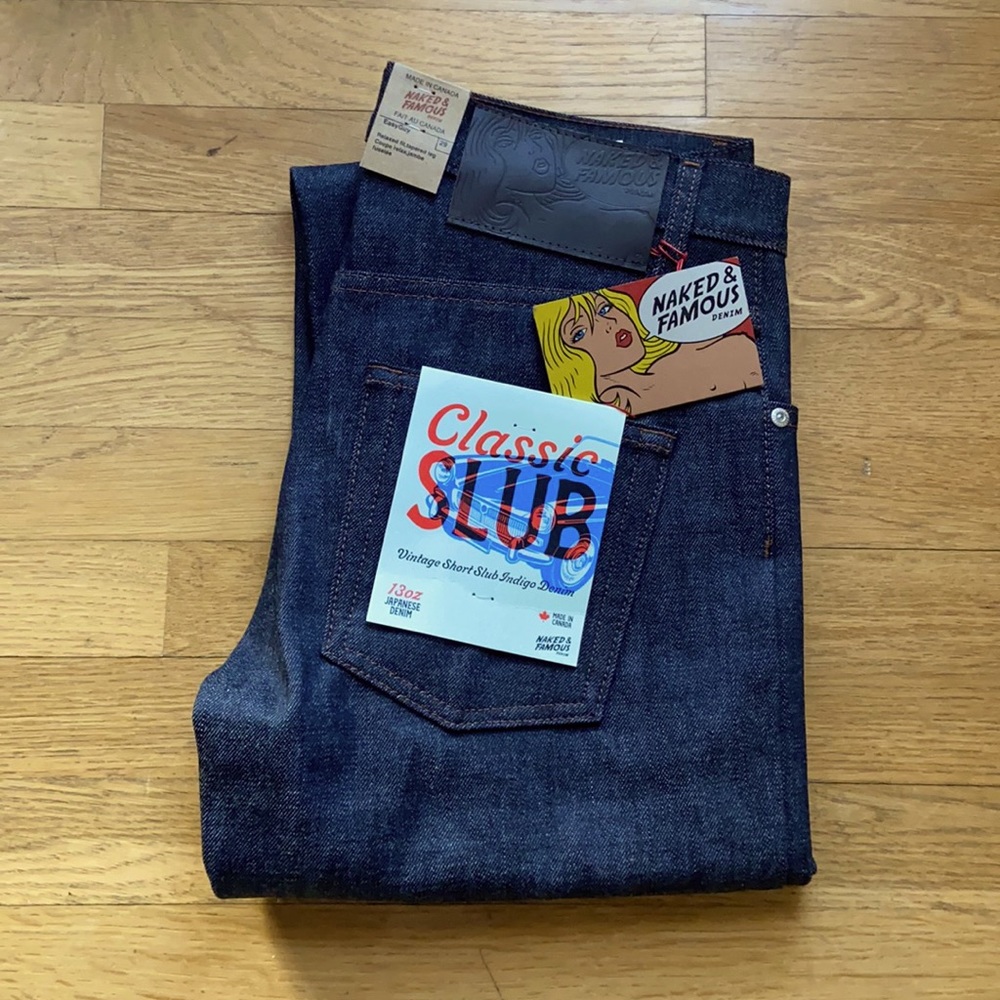 NAKED & FAMOUS Denim Classic Slub Jeans - NWT - 13 oz. Japanese Denim - Size 29